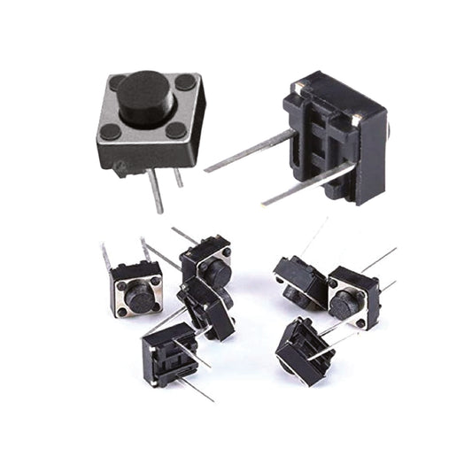 2-Pin Vertical Tactile Micro Switch – Momentary Push  Button for PCB Applications (T05634)