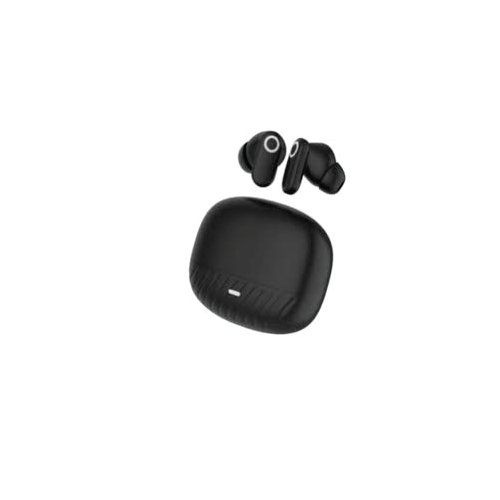 Pukka P.ProPods True Wireless Earbuds – ENC & ANC Bluetooth Earphones with 400mAh Charging Case, Black