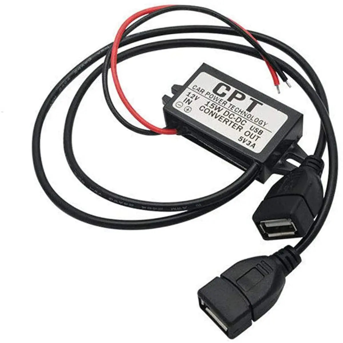 DC-DC 12V to 5V Dual USB Step Down Converter 3A 15W