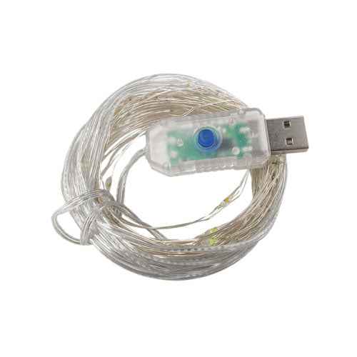 200 LED String Lights 20M with USB Plug CW2389U  Warm White, Flexible and Energy Saving (T27670)