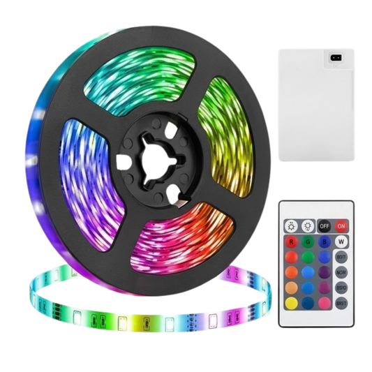 LED Light Strip 3M RGB 5V with USB Flexible, Color Changing, Easy Installation (T27677)