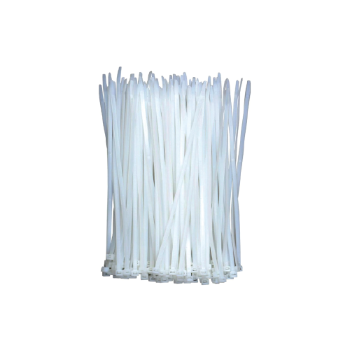 MAX FIX Nylon 66 Self-Locking Cable Ties 4.8 × 300mm – Heavy-Duty White Zip Ties, UL 94V-2, 100 Pieces Pack