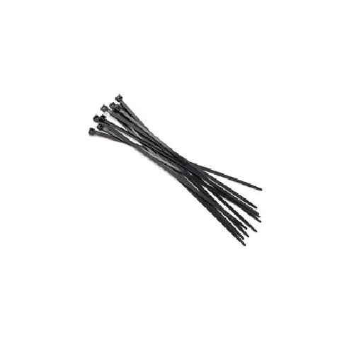 MAX FIX Nylon 66 Self-Locking Cable Ties 4.8 × 250mm – Heavy-Duty Black Zip Ties, UL 94V-2, 100 Pieces Pack