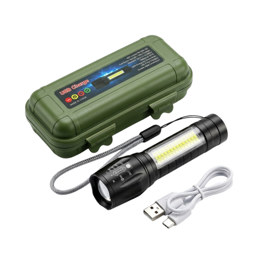 LED Rechargeable Torch T6-30360° Rotating Flashlight (T23450)