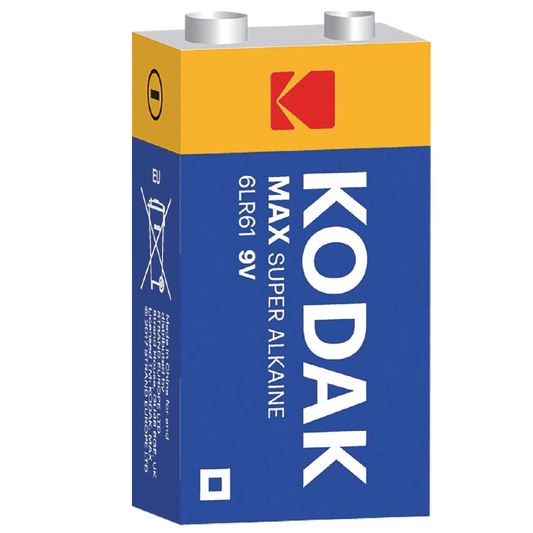 Kodak Max Super Alkaline 9V Battery 6LR61 High-Performance