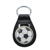 Premium Leather Soccer Ball Keychain Auto Key Ring with Engraved Sports Design (T16500) - Alqamarshop