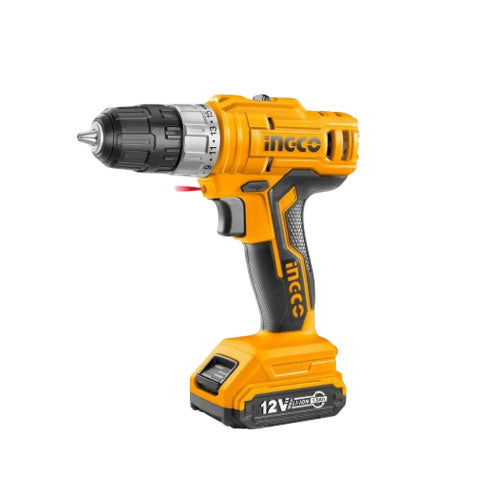 INGCO 20V Lithium-Ion Cordless Drill 1 Battery 300  RPM (T27480) - Alqamarshop