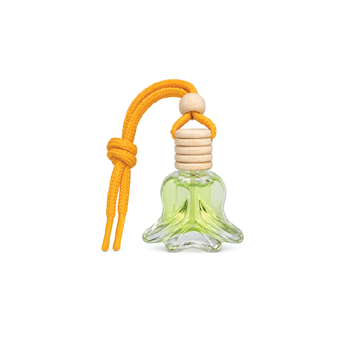 Auto-Aroma Lime Lemon Car Air Freshener – 8ml  Hanging Glass Bottle Diffuser with Wooden Cap