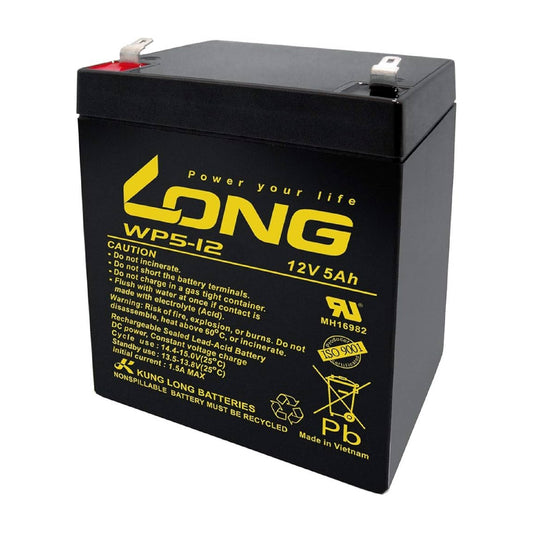 Long 12V 5Ah Rechargeable Battery – Model  WPS5-12