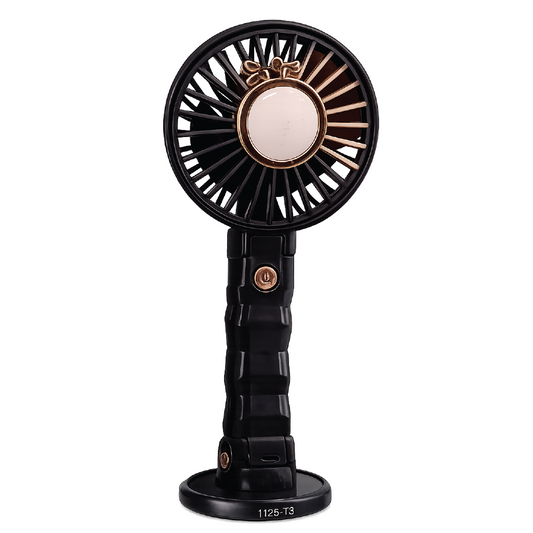 Rechargeable Foldable Handheld Fan 1125-T3 – 3-in-1  Portable USB Fan (Handheld, Desk & Neck Use)