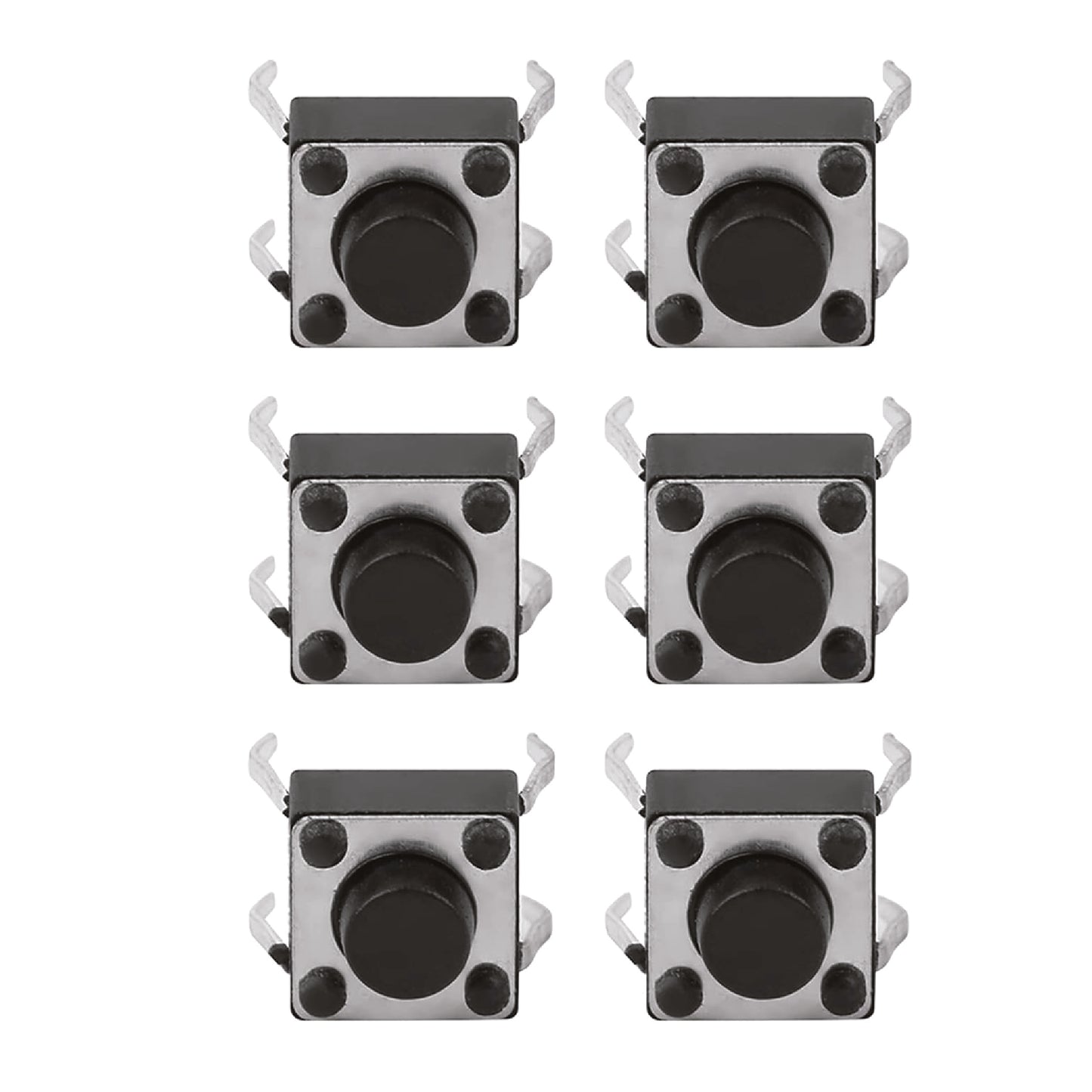 4-Pin Vertical Tactile Micro Switch 7mm – Momentary  Push Button for PCB (12V DC, 50mA) (T27967)