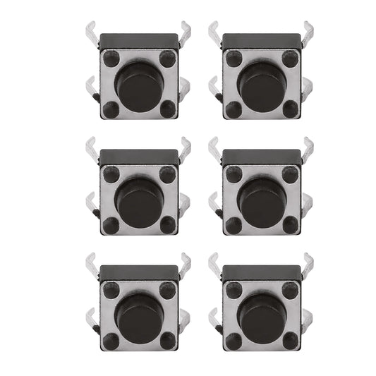 4-Pin Vertical Tactile Micro Switch 7mm – Momentary  Push Button for PCB (12V DC, 50mA) (T27967)
