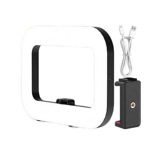 20W Handheld Ring LED Rechargeable Fill Light –  Adjustable 2500K–8500K Photography Lamp