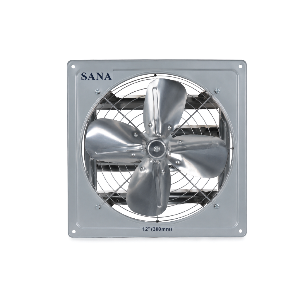 SANA SN-S12 Industrial Ventilating Fan – 12-Inch Heavy- Duty Exhaust Fan for Wall & Window Installation