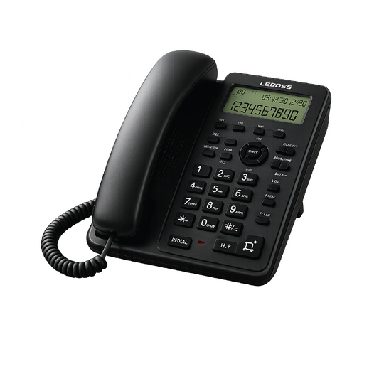 LEBOSS HCD3588 (L-58) Corded Caller ID Telephone -12 Digit  LCD Display with Hands-Free Speakerphone & Calculator