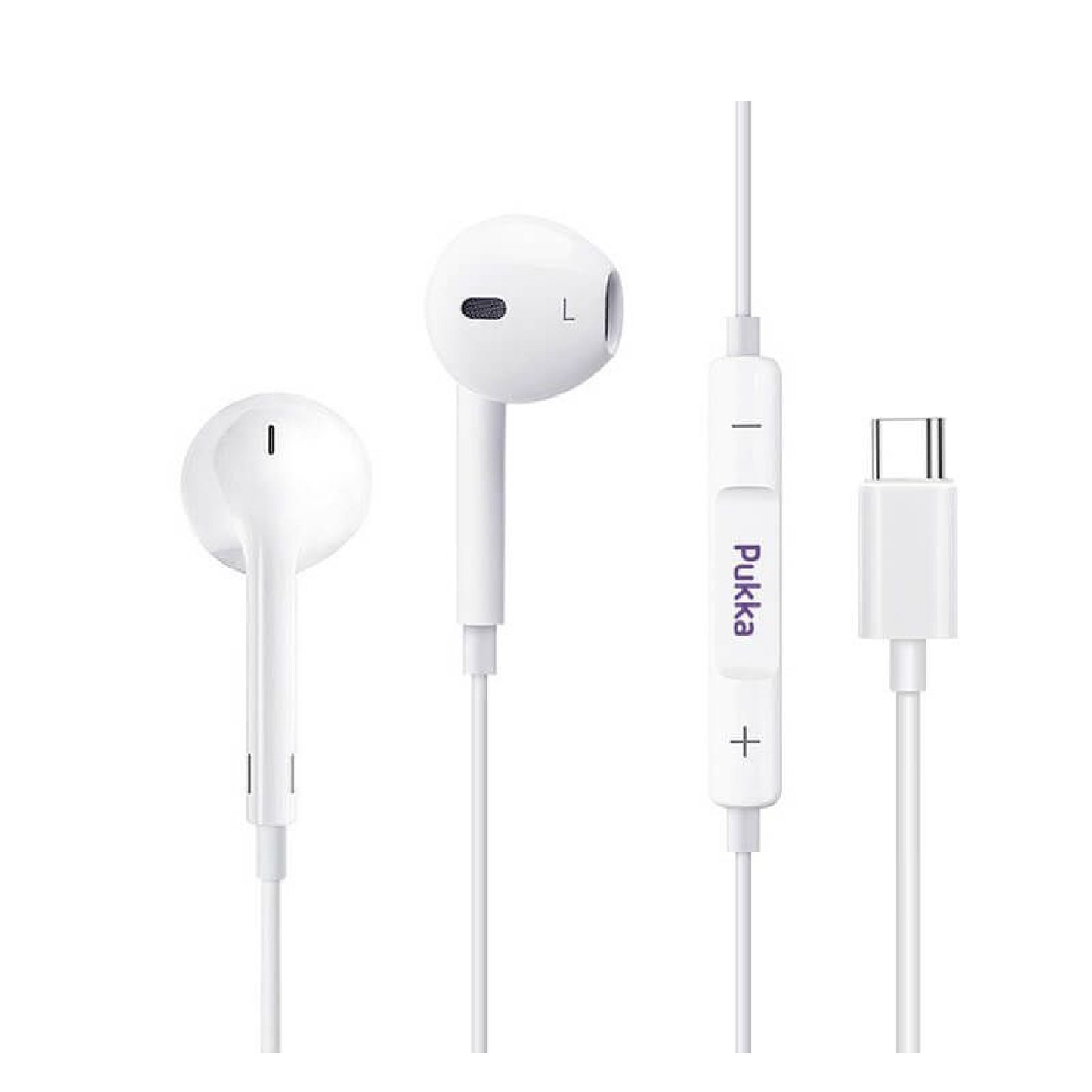 Pukka Original Series Type-C Earphones – 1.2 m  Cable, Model P.beatC