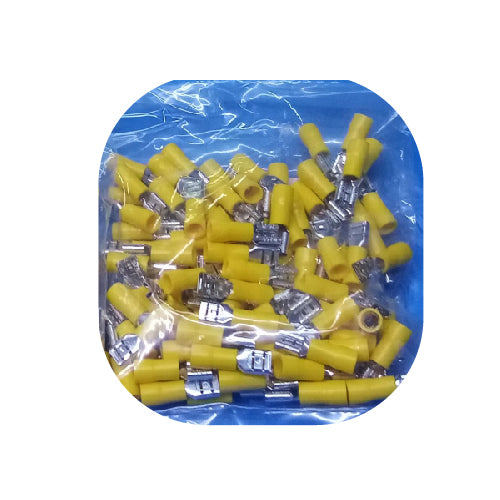 1.5mm PVC Insulated Lug Bullets Pack of 100  Secure Wire Terminal Connectors (T27208)