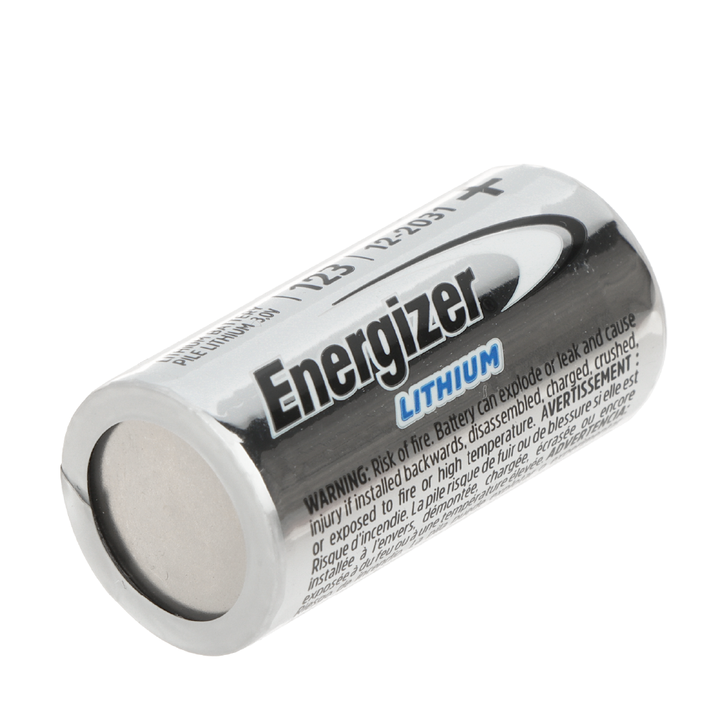 Energizer 123 CR123A Lithium Battery (1pack) 3V-High  Performance Single use Power Cell for High-Drain Devices