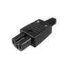 WD-09 IEC 320 C15 Rewirable Female Power Connector  -250V 10A High-Temperature DIY Power Cable Plug