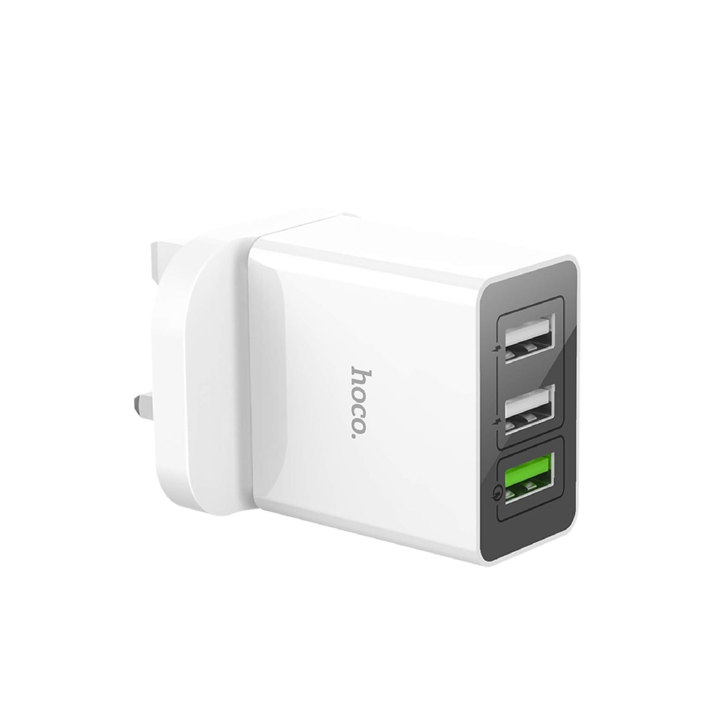 C48 Breakthrough QC3.0 Triple Port Charger UK Plug White (SN)