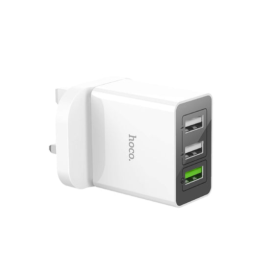 C48 Breakthrough QC3.0 Triple Port Charger UK Plug White (SN)