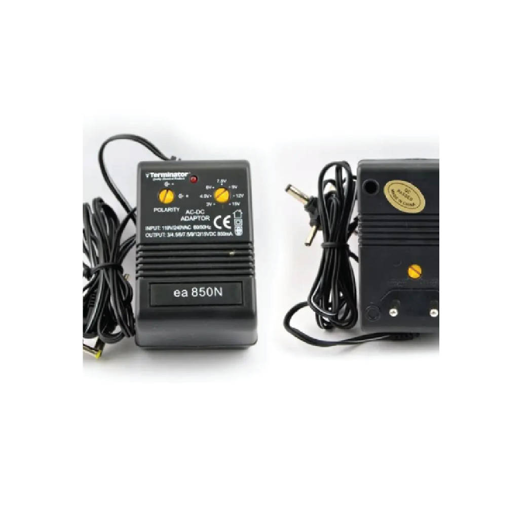 Terminator EA500-13A Universal AC/DC Power Adapter-Multi- Voltage 1.5V–12V 500mA with 6 Interchangeable Plugs