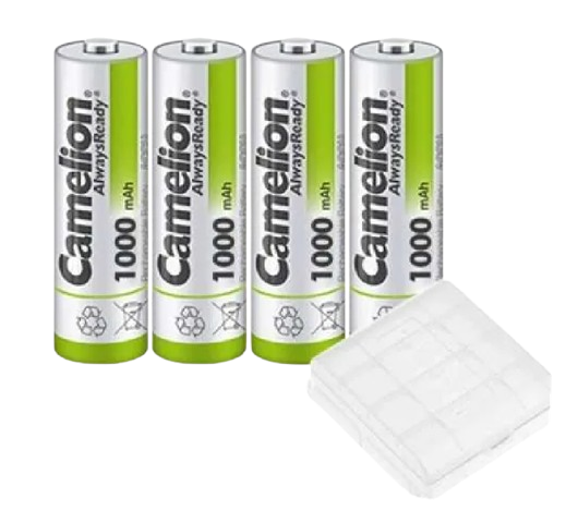 Camelion 1.2V 1000mAh AA Rechargeable Batteries – Long-Lasting Power (4-Pack) (T26745)