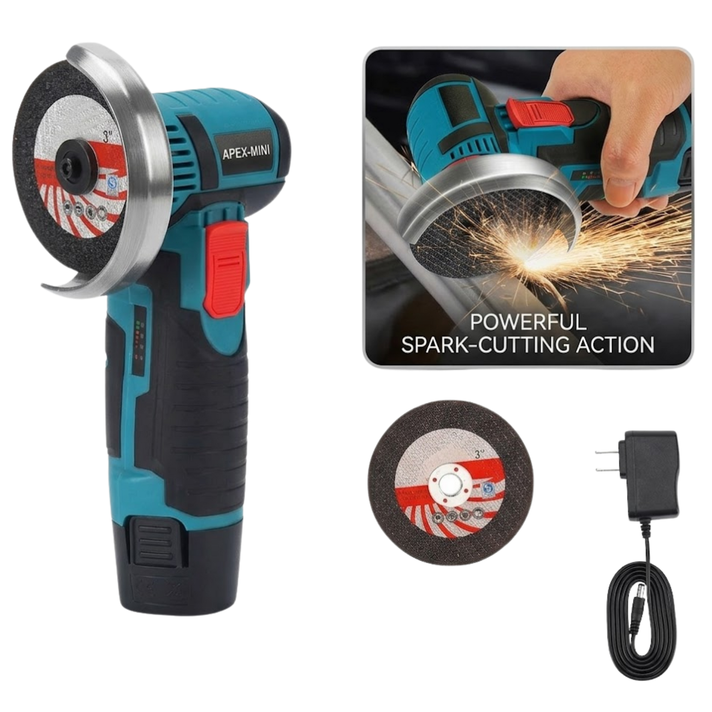 Professional Power Tool – Portable Lithium ElectricAngle Grinder with High-Speed Motor (T27722)