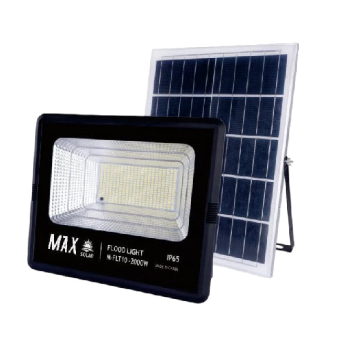 Max Solar Flood Light 2000W 6m Pole, IP65 M-FLT10 Waterproof (T27434)