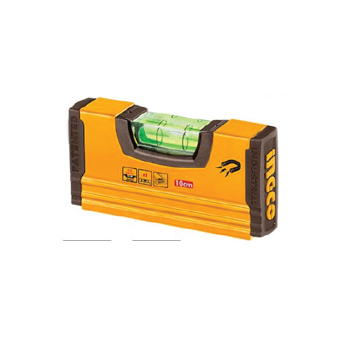 INGCO HMSL03101 10cm Mini Magnetic Hand Level with 0.5mm/m Accuracy
