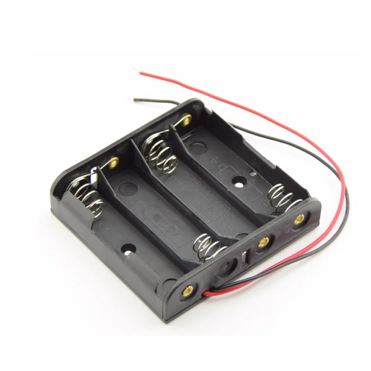AA Cell Battery Holder with Hard Plastic Cover –  Single ON/OFF Switch & Wire, Pack of 1