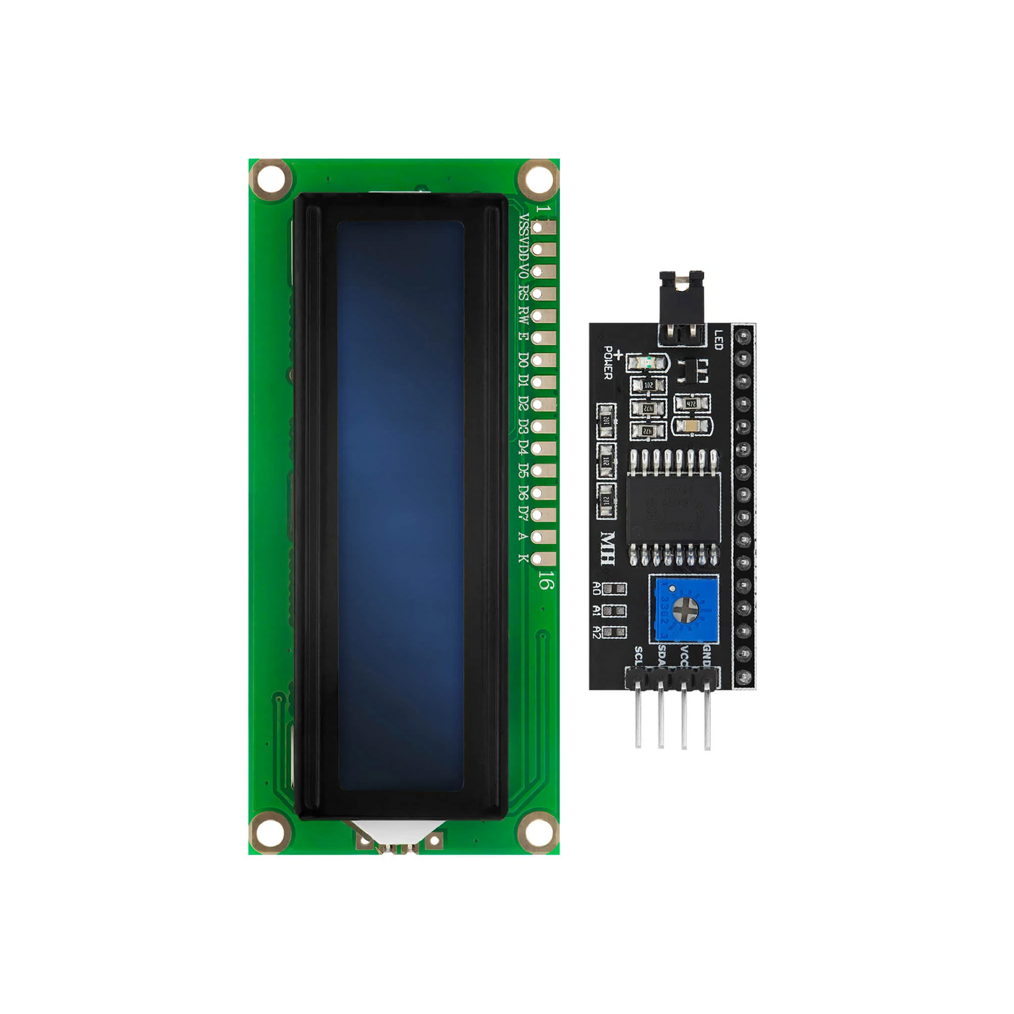 LCD 1602 Character Display – HD44780 Compatible  16×2 Alphanumeric Module