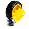 Yellow Robot DC Motor with Tyre – Smart Car & DIY Robotics Wheel Motor