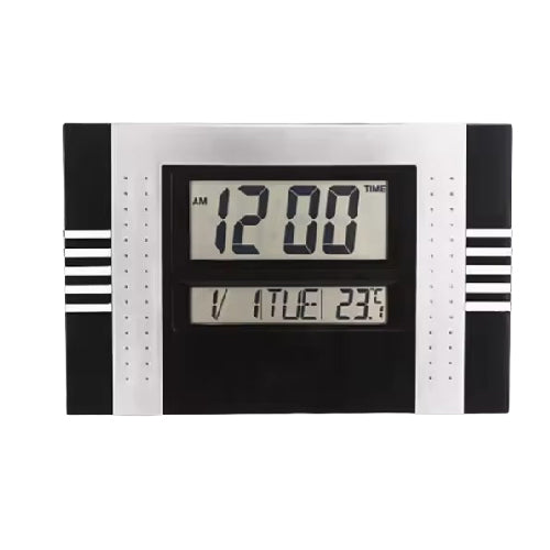 Digital Wall Clock 5850N 12/24H Format, Built-in Alarm and 200-Year Calendar (T27379)