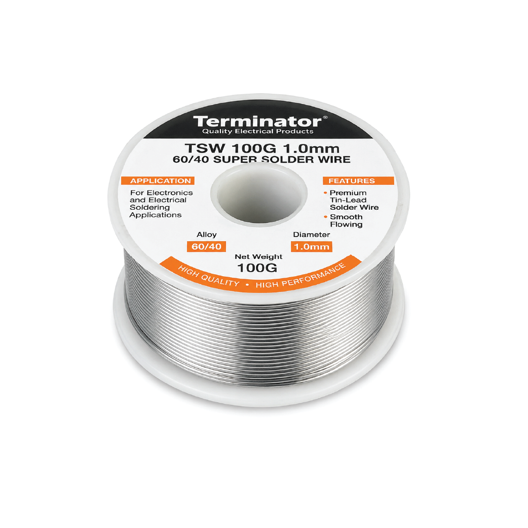 Terminator TSW 100G 1.0mm 60/40 Super Solder Wire –  PremiumTin-Lead Solder for Electronics & Electrical Repairs