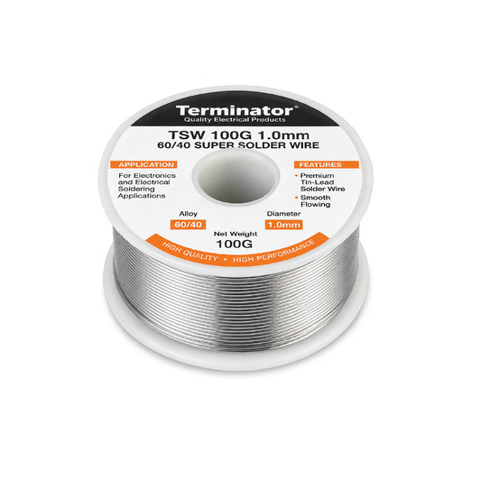 Terminator TSW 100G 1.0mm 60/40 Super Solder Wire –  PremiumTin-Lead Solder for Electronics & Electrical Repairs