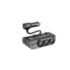 Earldom ES-CS4 Car Charger with 3 Cigarette Lighters Dual Type-C PD Outputs Black (SN)