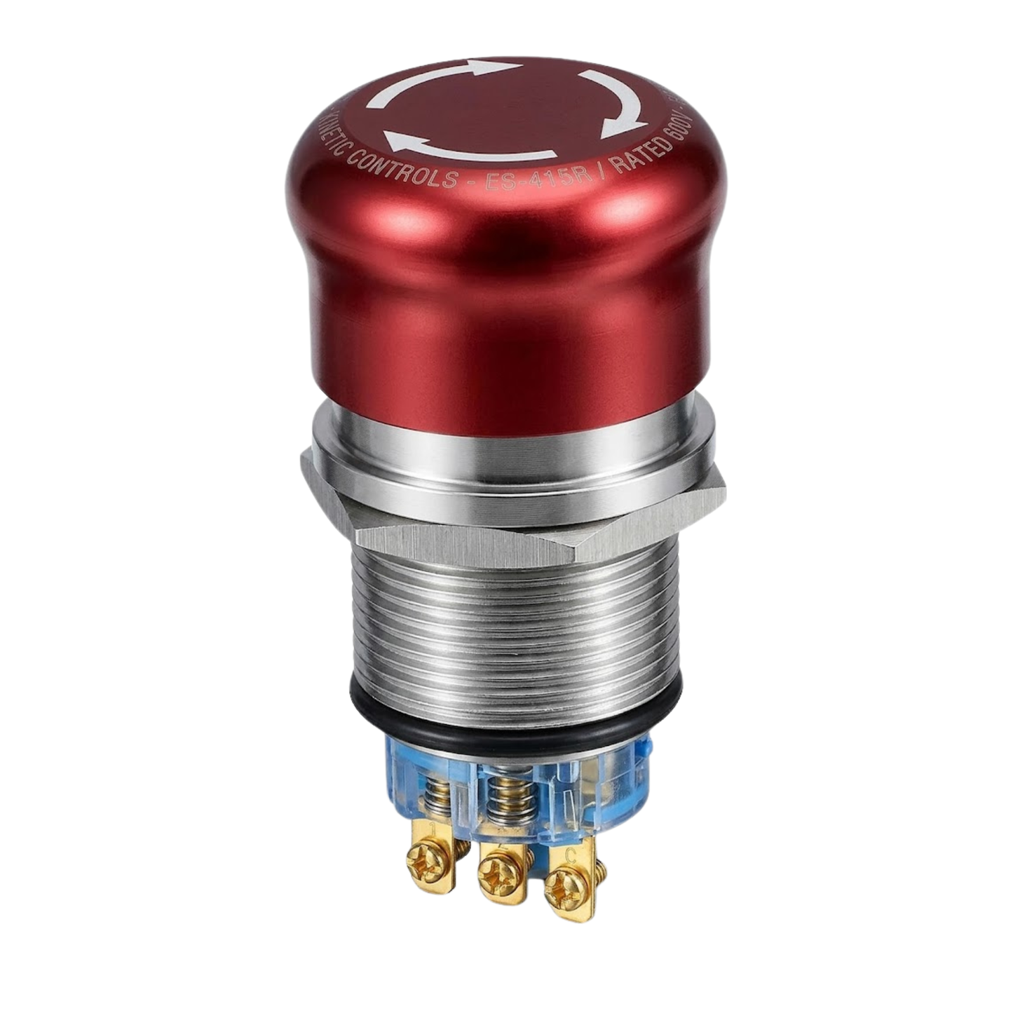 Waterproof Metal Push Button Stop Switch 19MM 3 Pins