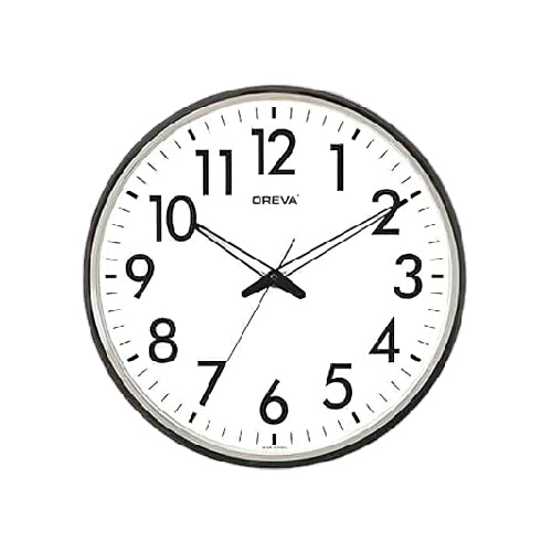 Oreva Classic Wall Clock White Elegant  Silent Timepiece for Home or Office (T27378)