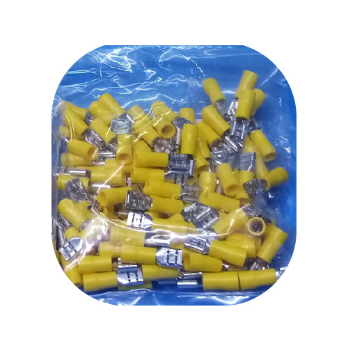 1.5mm PVC Insulated Lug Bullets Pack of 100 Secure Wire Terminal Connectors (T27208)