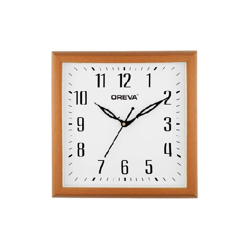 Oreva AQ 7067 Wooden Wall Clock Elegant Design with Silent Sweep Movement (T27381)