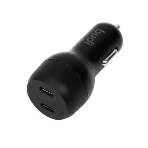 Budi Car Charger 40W Dual PD with USB to USB-C and iPhone Cable 1.2m (T26800)