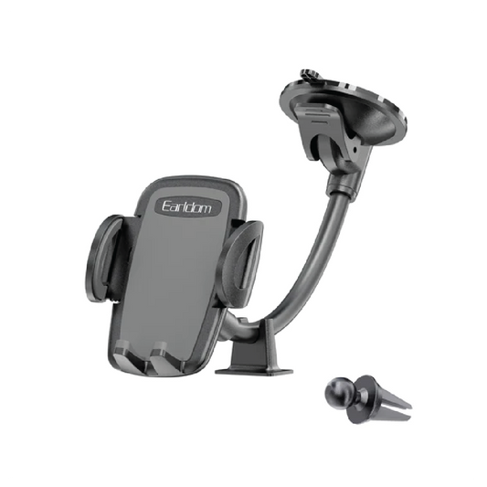 Earldom ET-EH190 2-in-1 Car Phone Holder-Adjustable  Gooseneck Mount with Suction Cup & Air Vent Clip