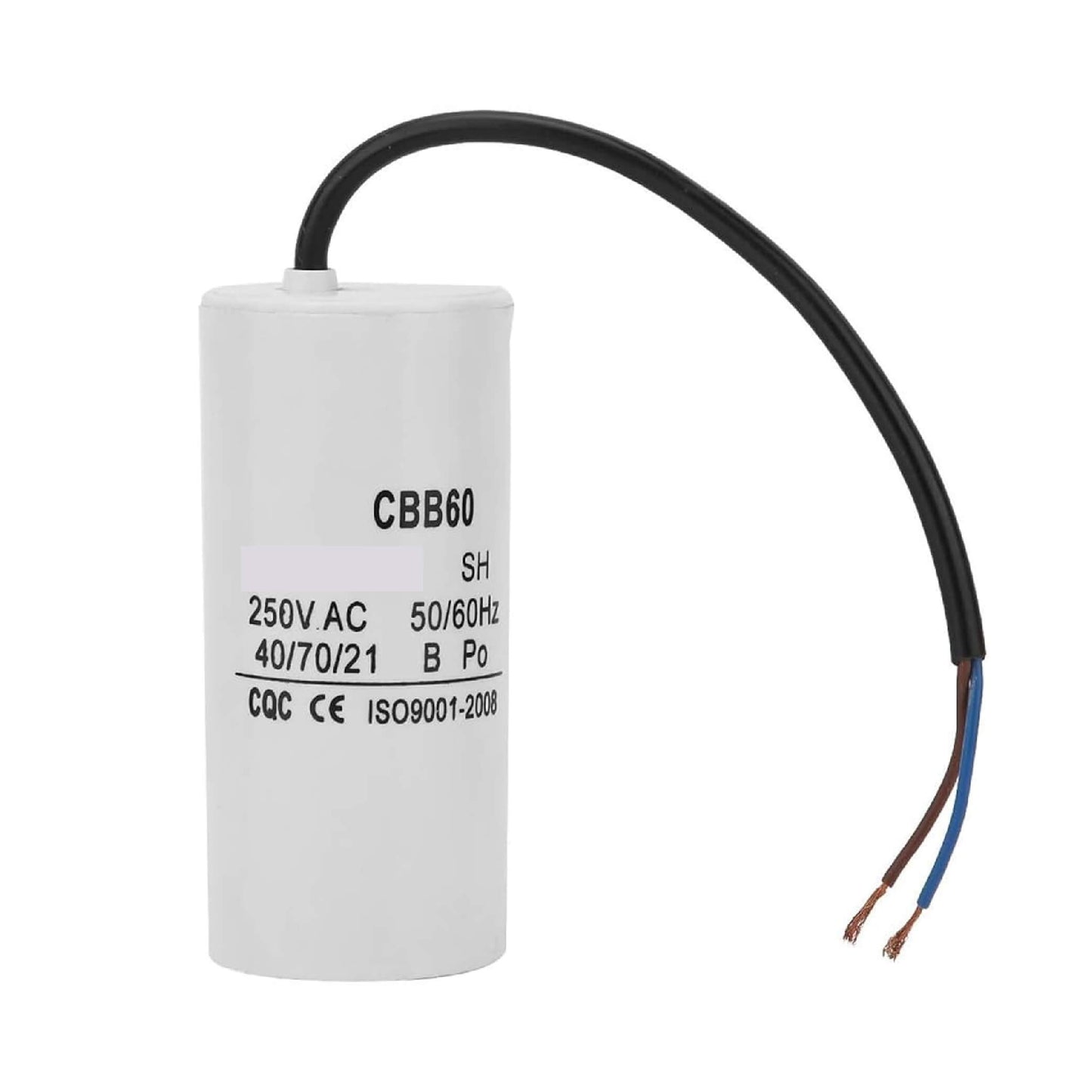 CBB60 Run Capacitor – 3.5 µF, White, 370/440  VAC ±5%, 50/60 Hz