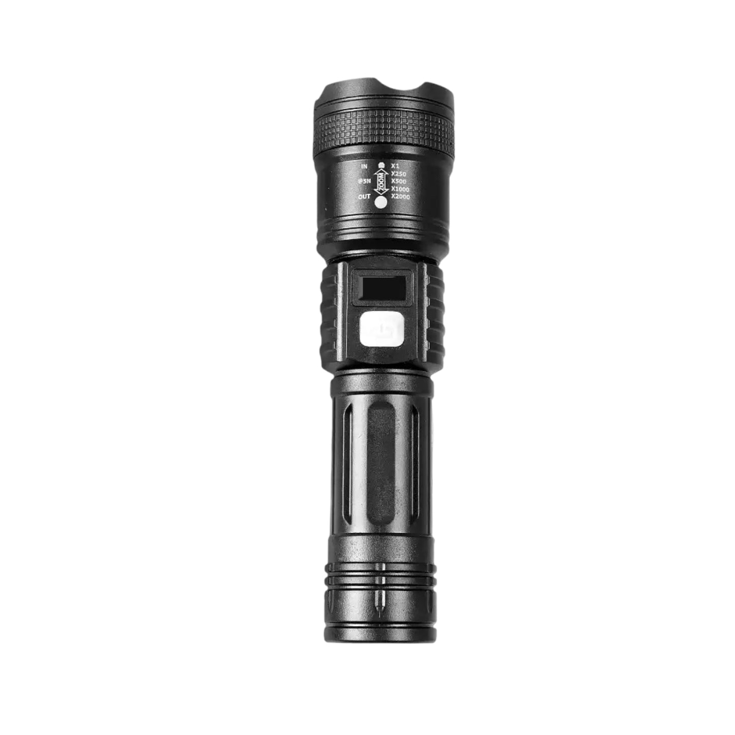 Zoomable Laser LED Flashlight KF1076 High-Power Rechargeable Torch with Adjustable Focus
