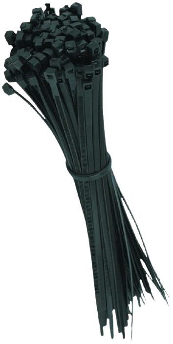 Kuwes Heavy-Duty Nylon Cable Ties –Pack of 100 (Black, 4.8mm) (T26957) - Alqamarshop