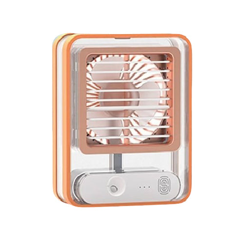 Transparent Light Air Conditioning Fan Portable, LED Display, Silent Cooling (T26304)