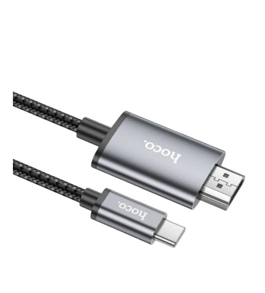 Hoco UA27 Type-C to HDTV Cable 4K 30Hz, Metal Gray (SN)