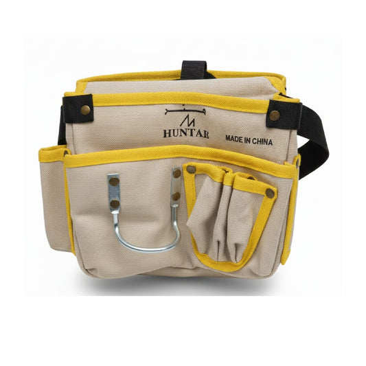 Huntar Leather Tool Bag with Hammer Holder –  Heavy Duty Professional Utility Pouch