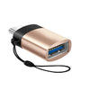 OTG USB 3.0 Adapter V8/Type-C Dual Interface for Smartphones Tablets Alloy Shell (T24044) - Alqamarshop